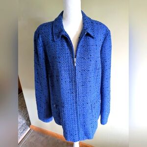 Coldwater Creek Blue Blazer Elegant Suit Jacket